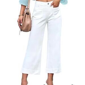 Luvamia White Wide-Leg Pants